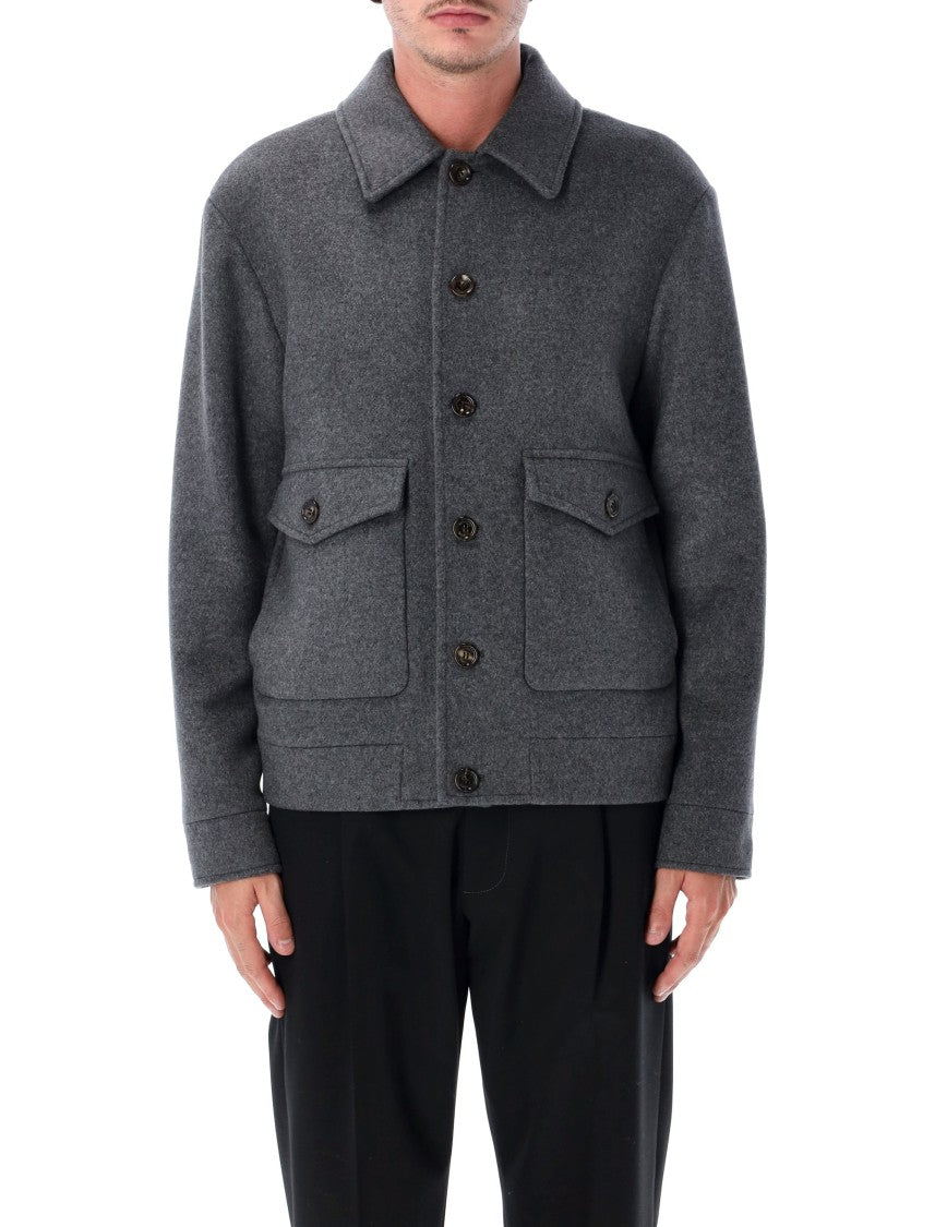Valentino Garavani Structured Mid-Length Caban Peacoat