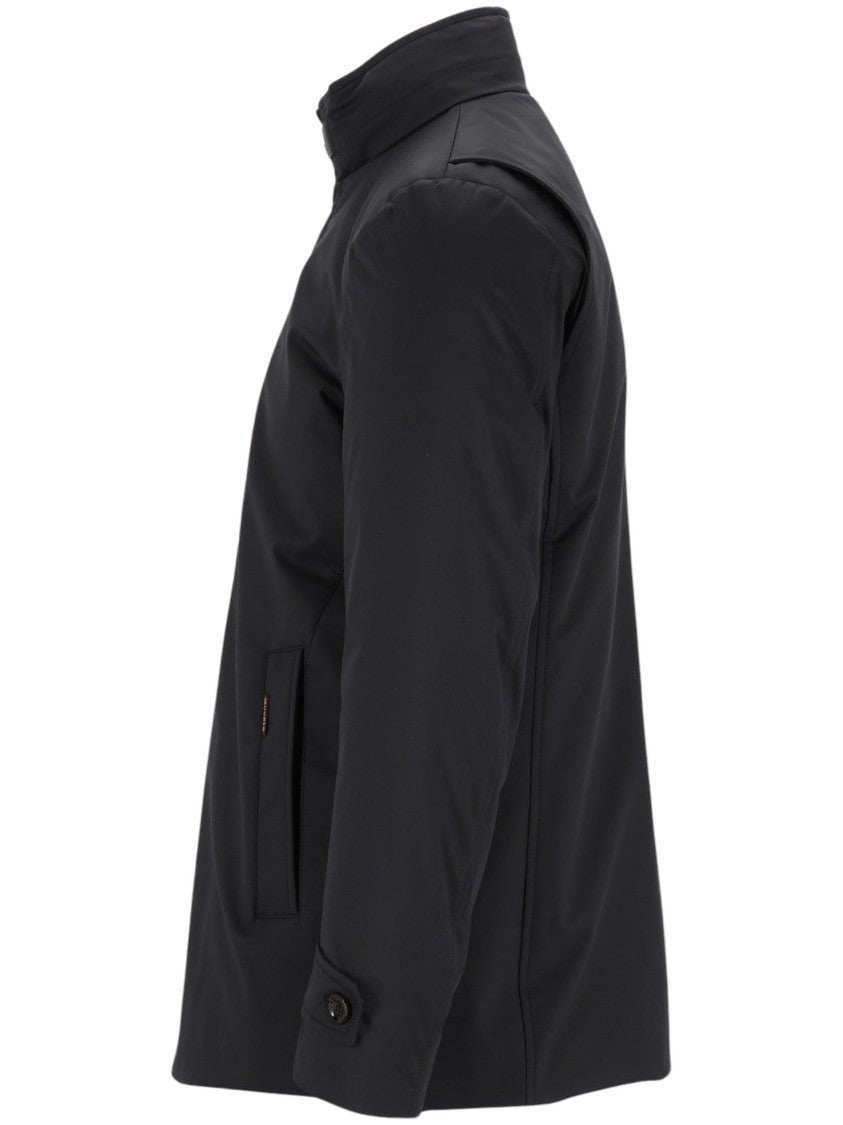 Moorer Gorner-Kn Quilted Down Jacket With High Collar And Buttoned Flap