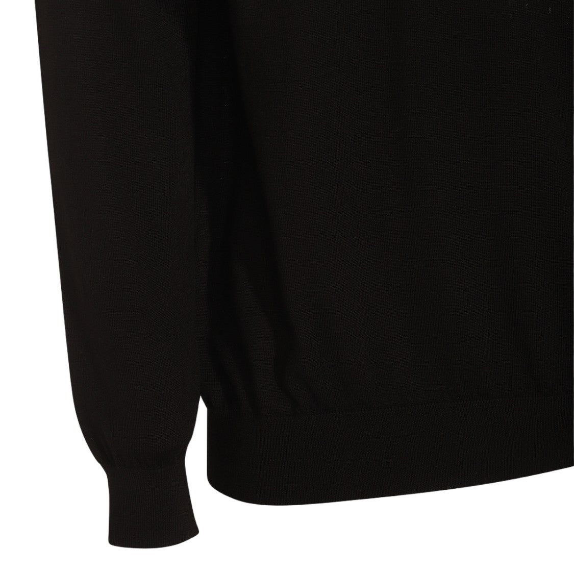 Malo Classic Black Sweater With Crew Neckline