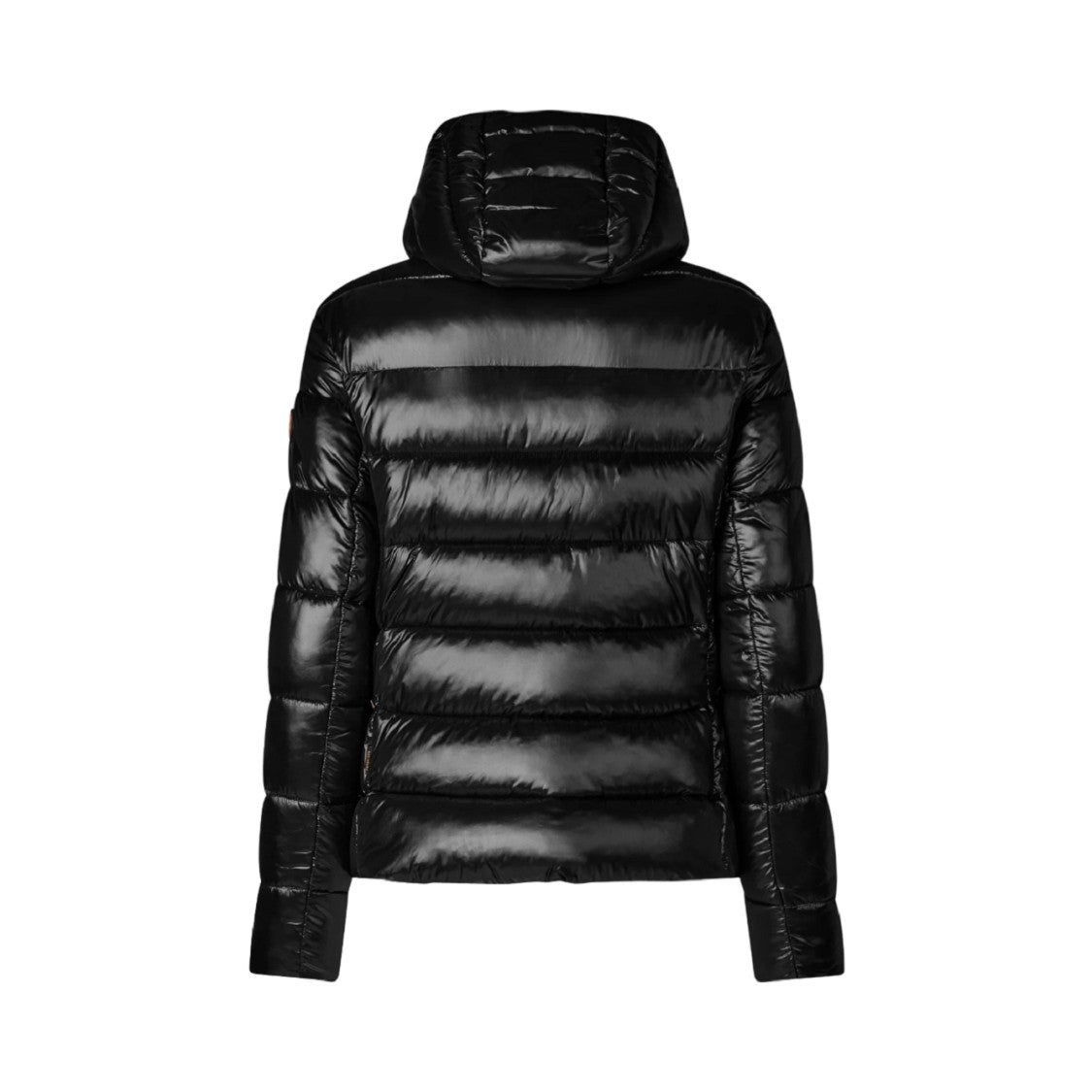 Save The Duck Lacquered Finish Quilted Jacket With Removable Hood