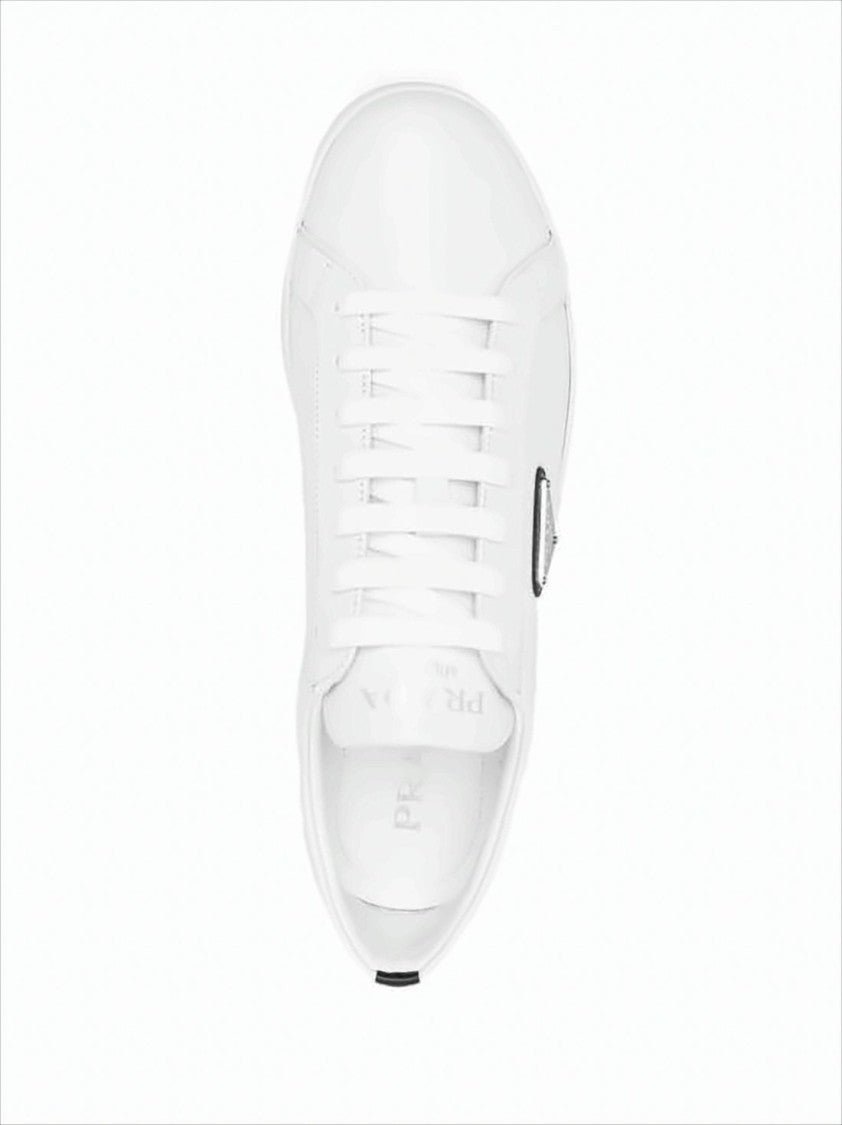 Prada Low-Top Sneakers With Contrasting Heel Tab