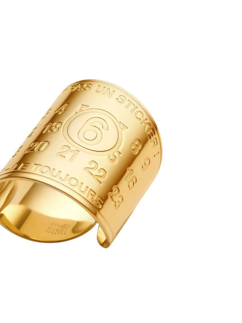 Mm6 By Maison Margiela Souvenir Sticker Embossed Calendar Ring