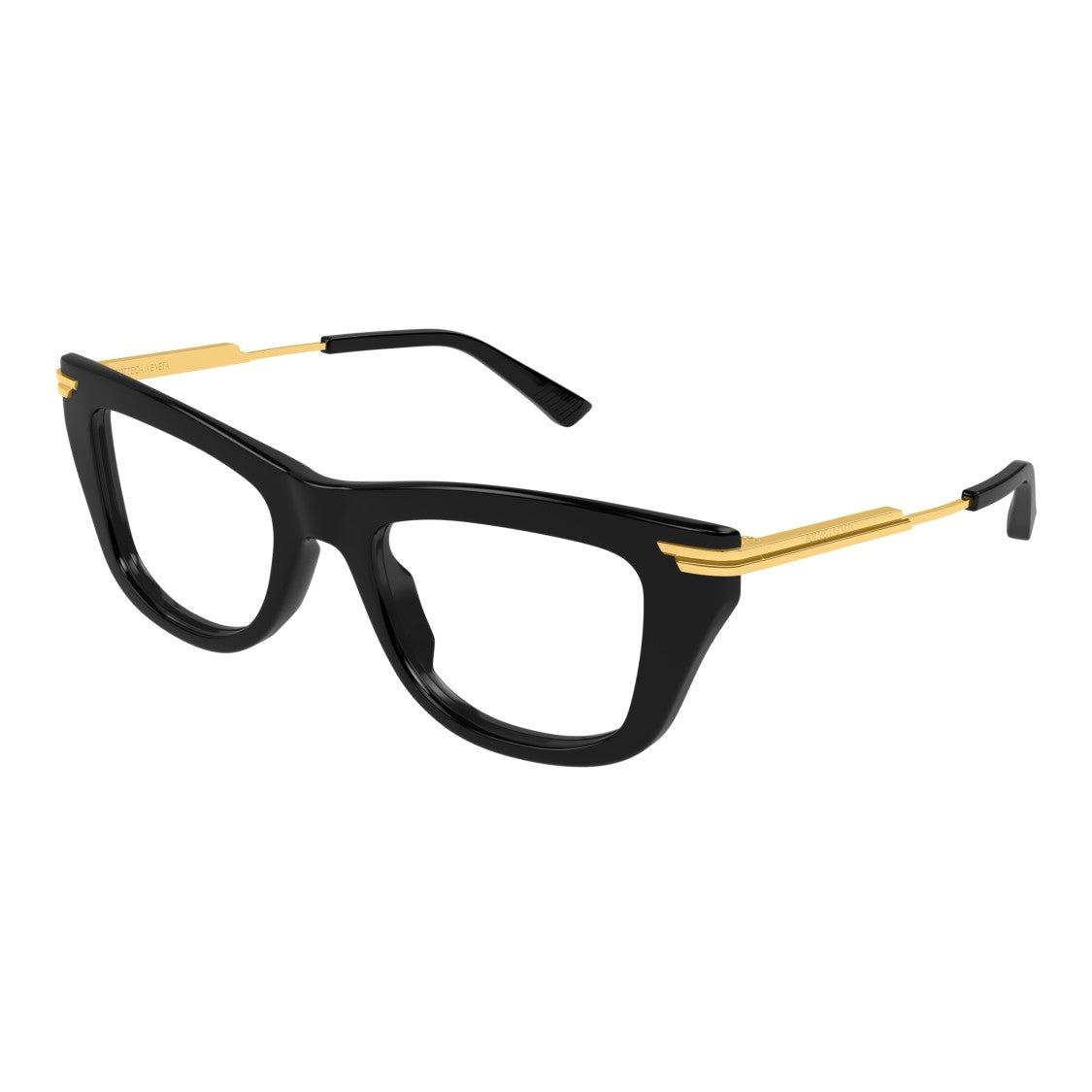 Bottega Veneta Bv1370o Rectangular Black Acetate Eyeglasses