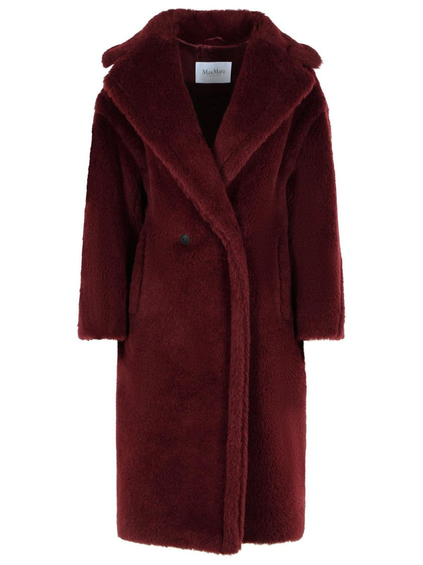 Max Mara 'Ted Girl' Coat In Alpaca And Cherry Virgin Wool