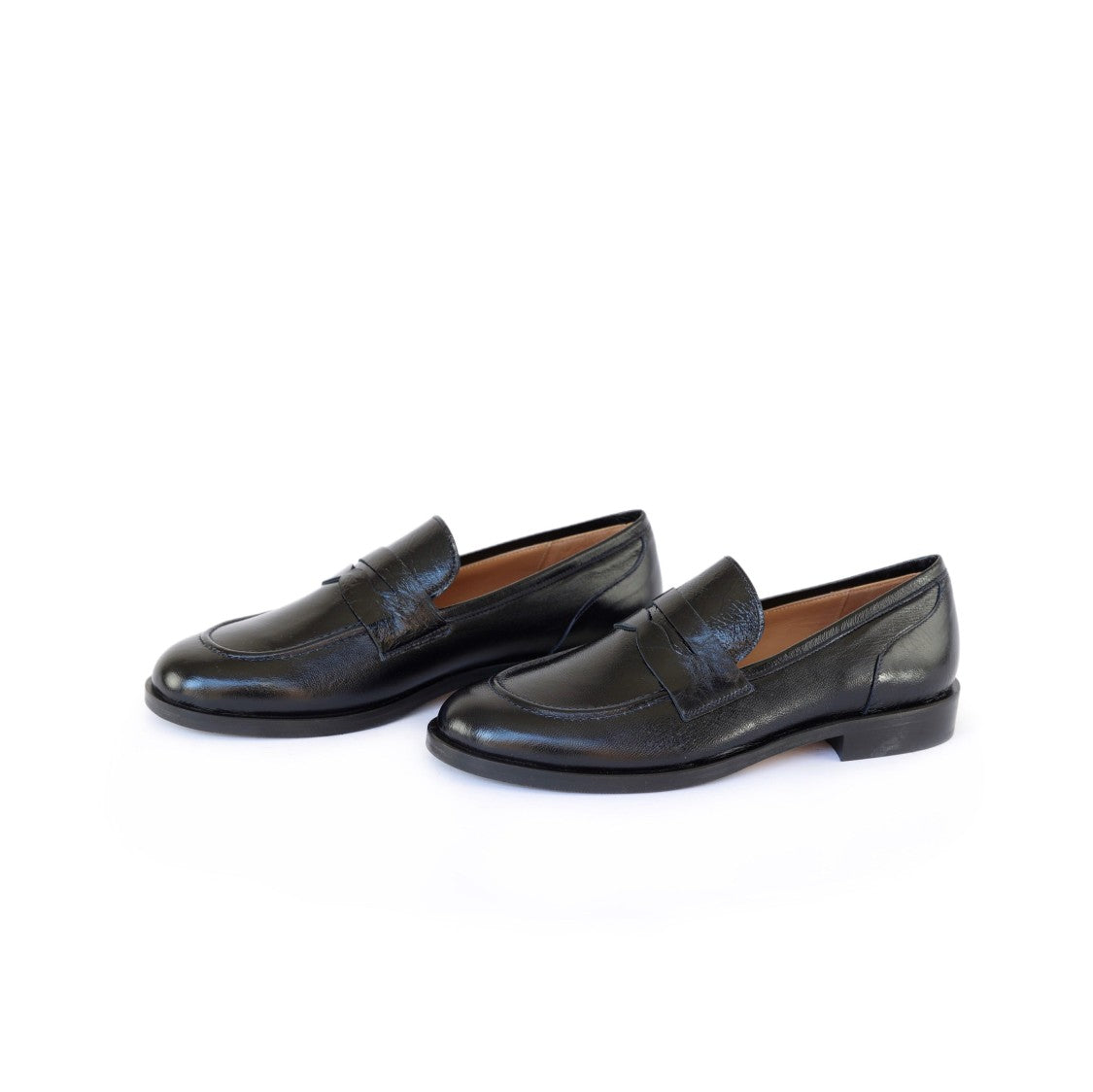 Ton Gout Classic Penny Loafers In Black Leather
