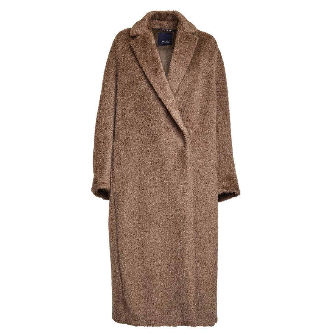Max Mara Long Pile Wool-Alpaca-Cashmere Blend Coat With Oversized Fit