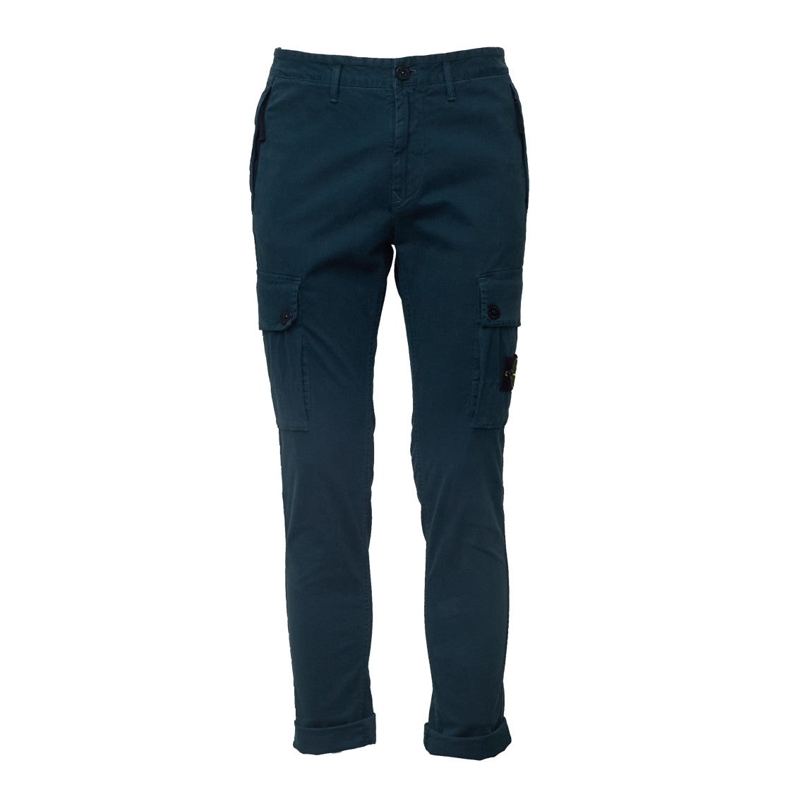 Stone Island Cargo Pants In Organic Broken Twill Cotton With Slim Fit