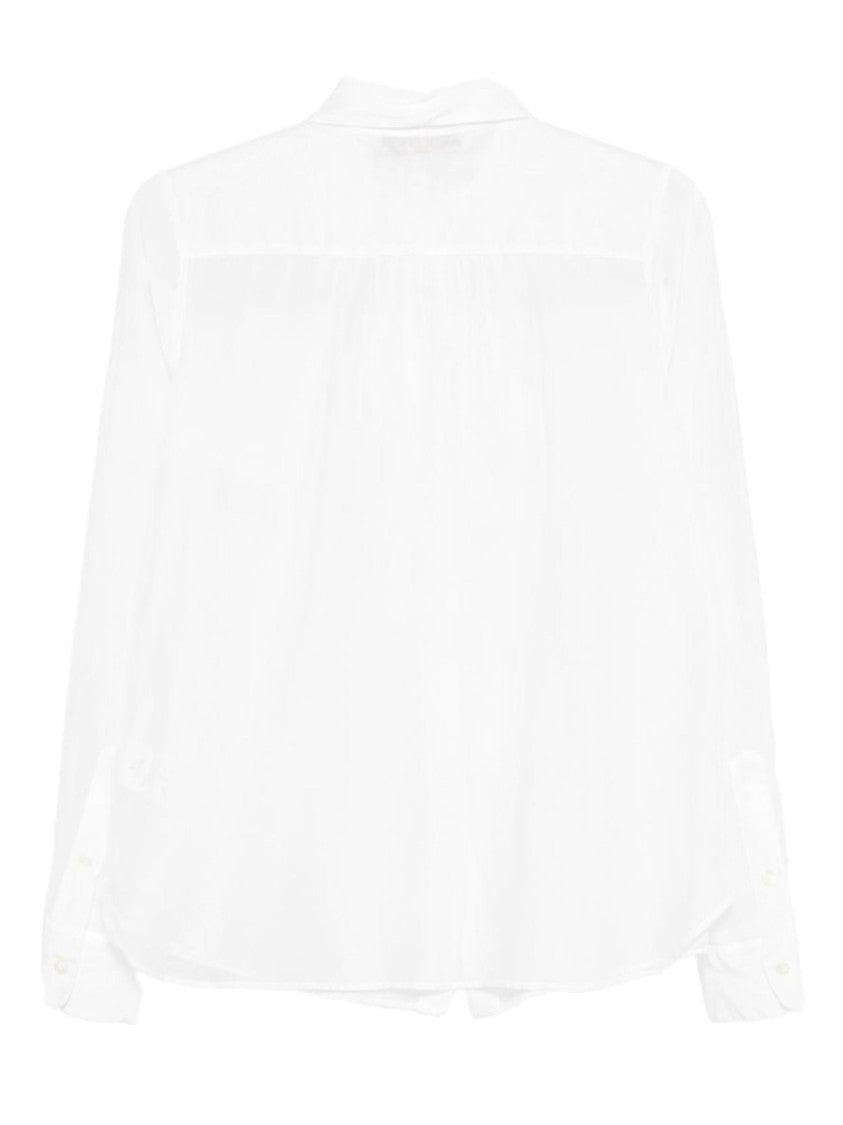 Jucca White Ruffled Classic Collar Shirt