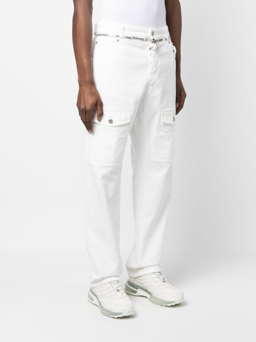 Balmain Zip-Detail Straight-Leg Jeans With Mid-Rise Waist