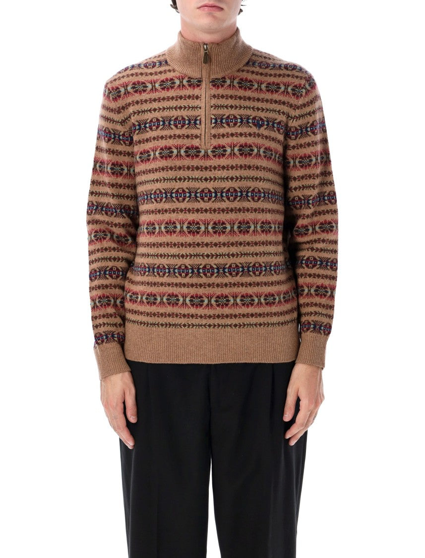 Polo Ralph Lauren Fair Isle High-Collar Half-Zip Knit Sweater