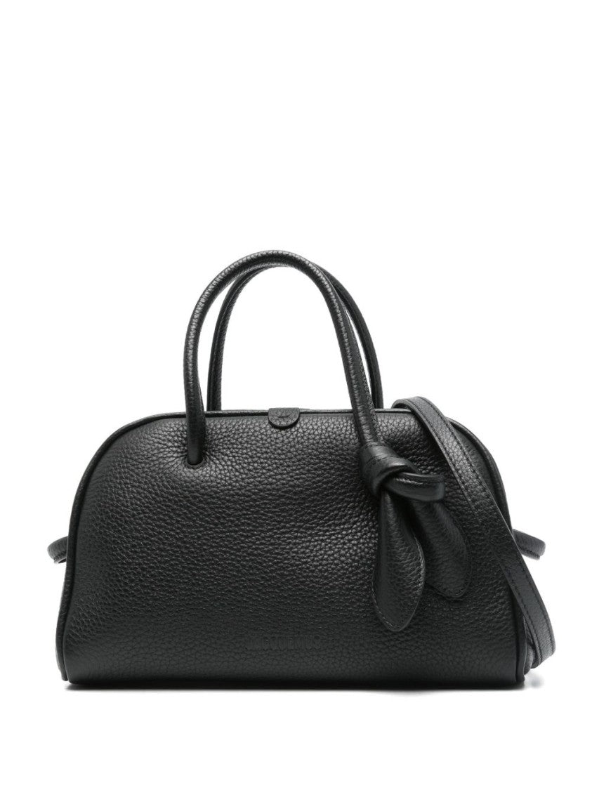 Jacquemus Sleek Black Silk And Nylon Bag With Elongated Silhouette