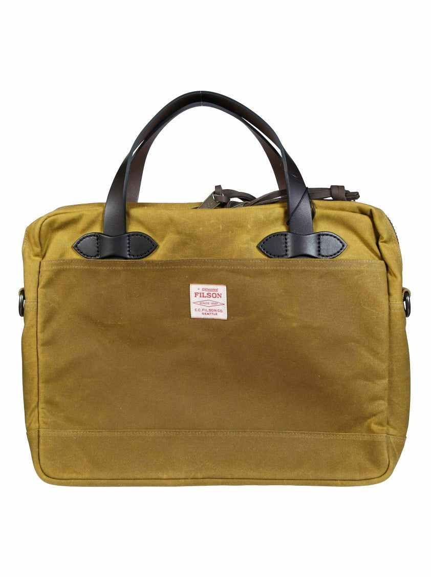 Filson Oil-Finished Tin Cloth Leather Briefcase