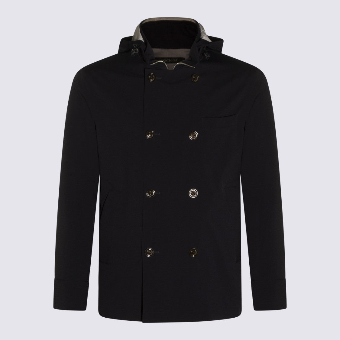 Montecore Double-Breasted Tailored Coat With Hidden Hood