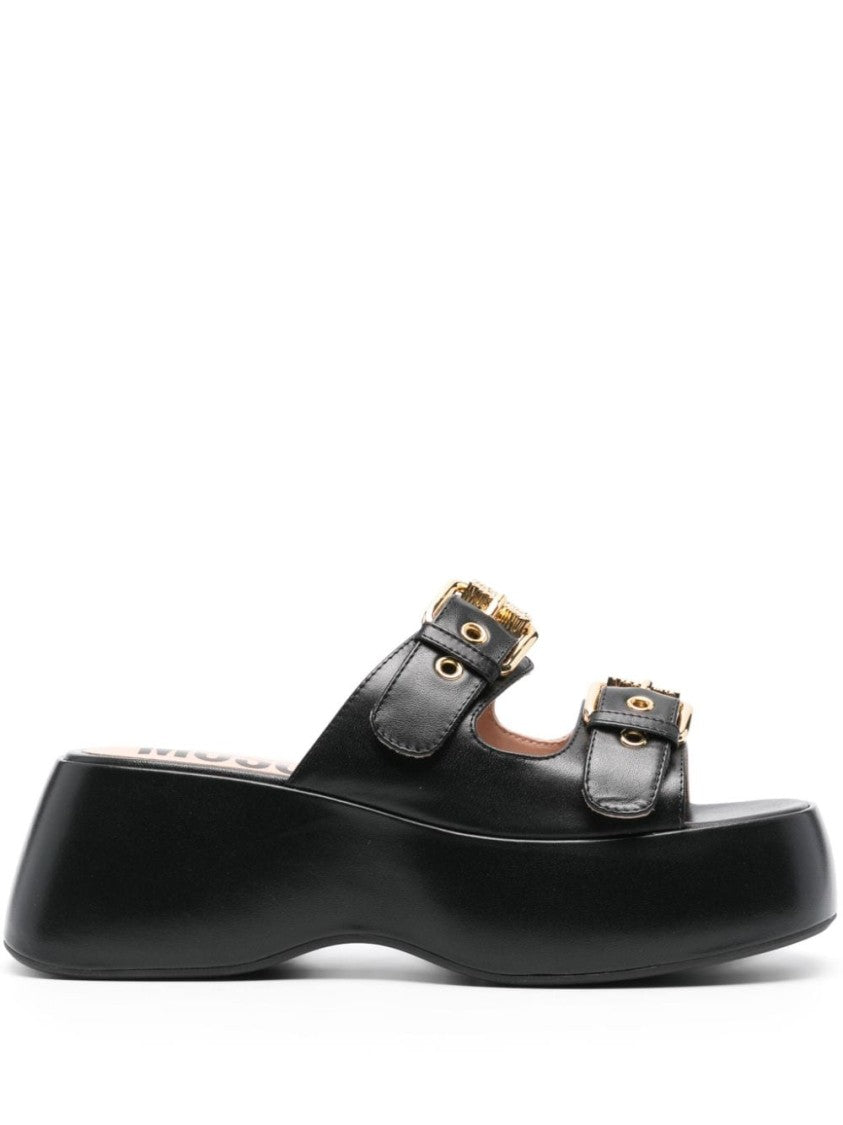 Moschino Square Open Toe Platform Sandals