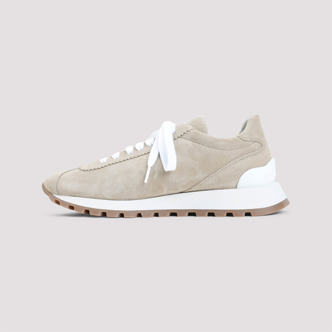 Brunello Cucinelli Suede Sneakers With Contrasting Rubber Sole