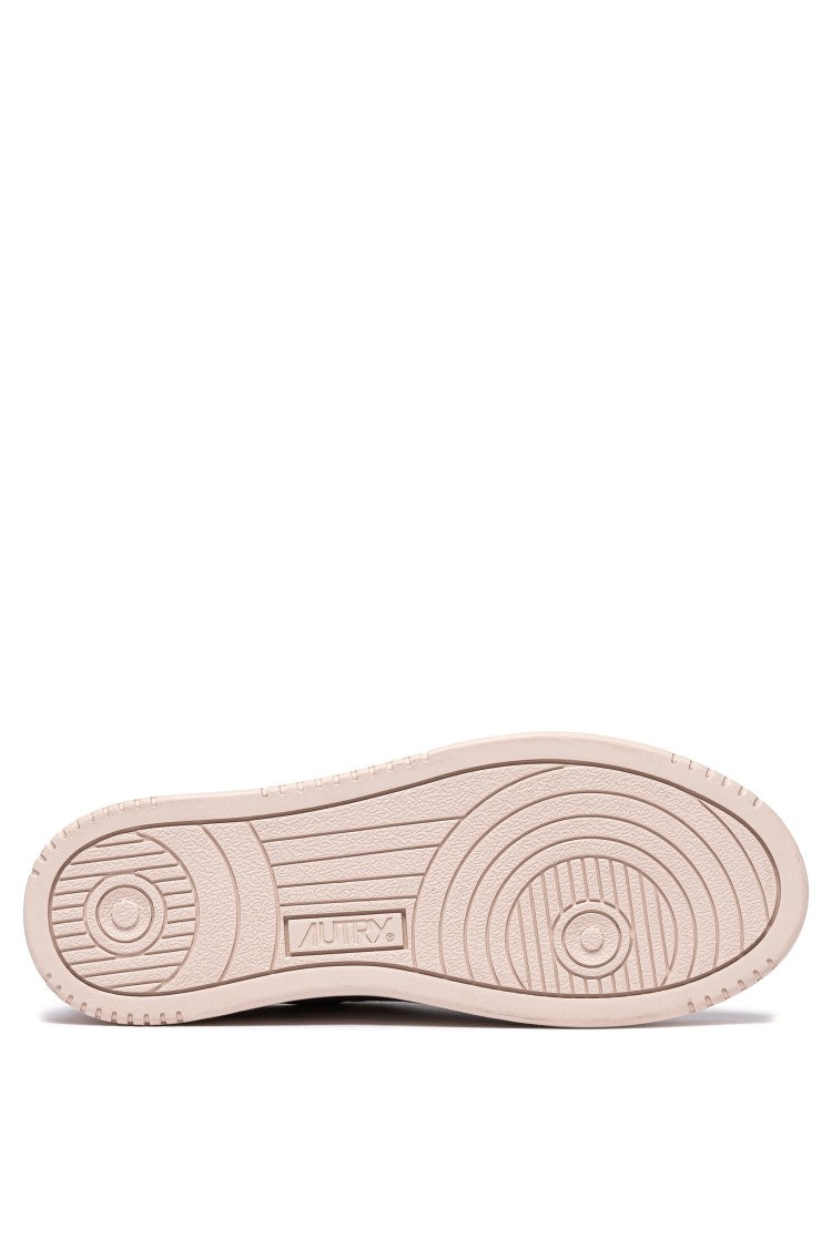 Autry Medalist Crackled Leather Sneakers