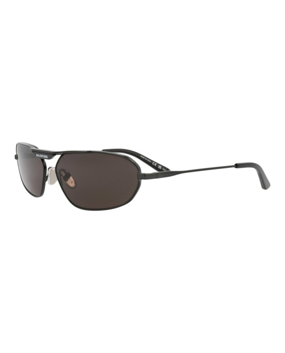 Balenciaga Shield-Frame Metal Sunglasses