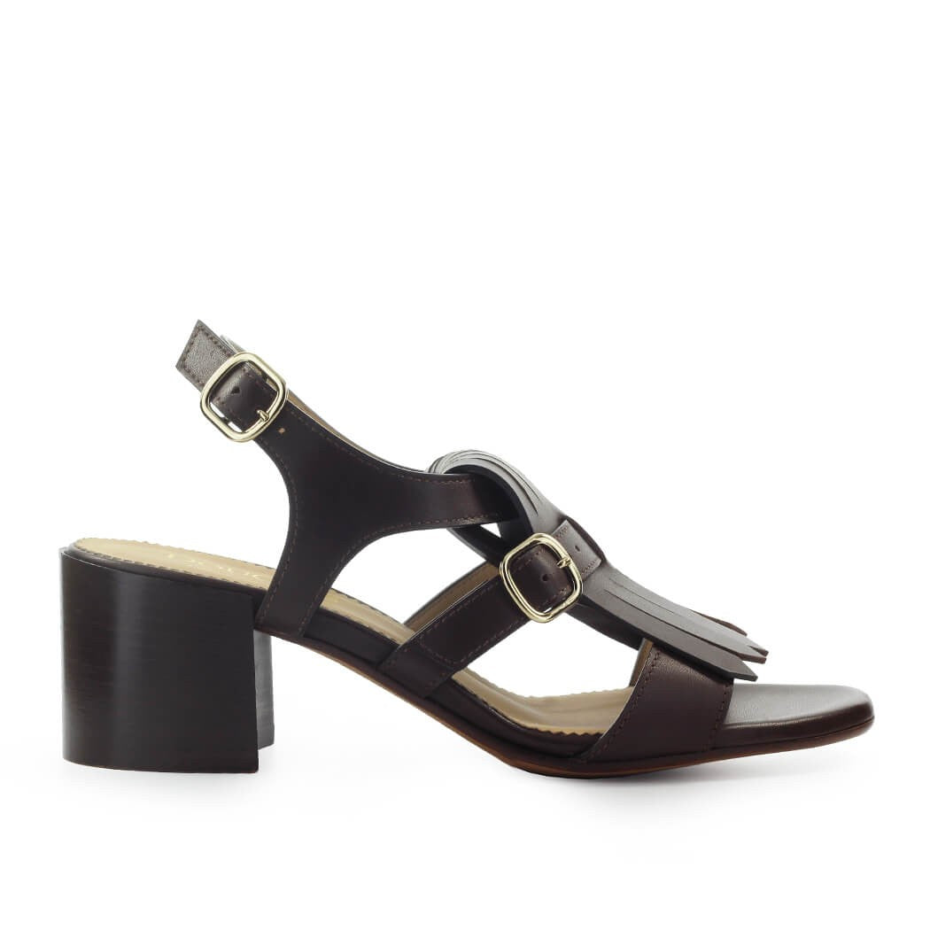 Doucal's Dark Brown Heeled Sandal