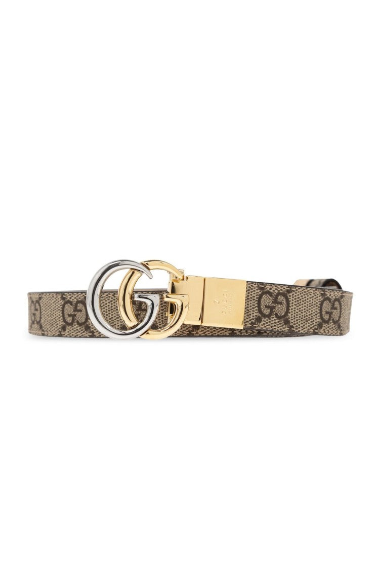 Gucci Gg Marmont Reversible Belt With Smooth Texture And Polished Buckle