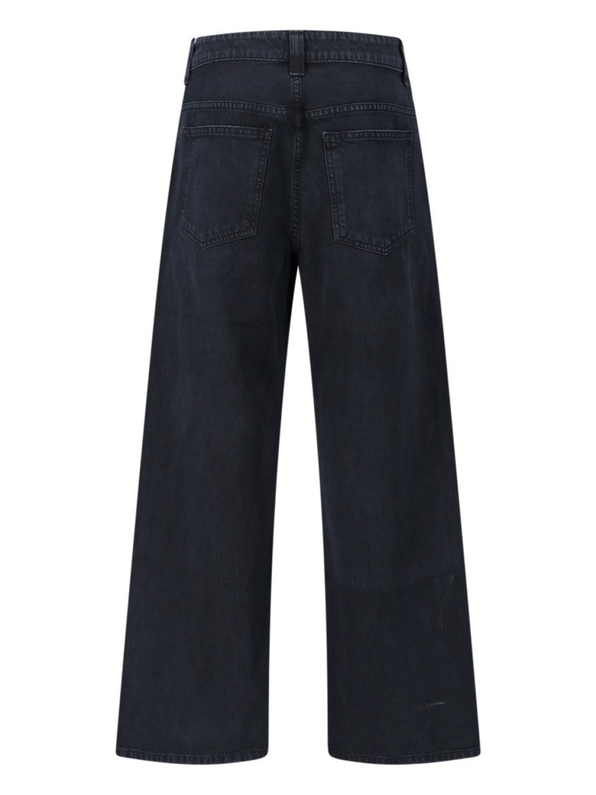 Khaite "Dane" Wide Jeans – Black