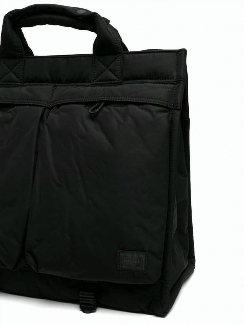Porter Structured Nylon Tote Bag With Adjustable Shoulder Strap
