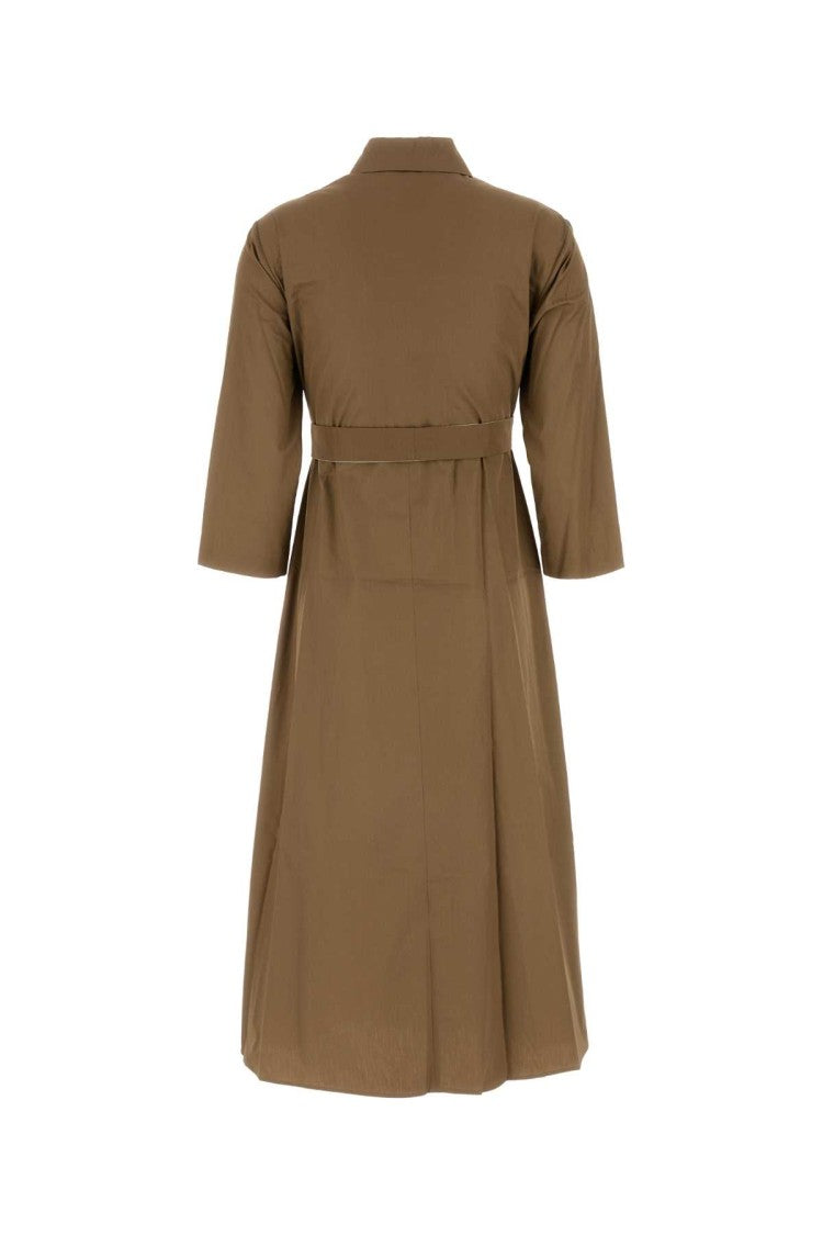 Max Mara Mud Poplin Olimpia Shirt Dress
