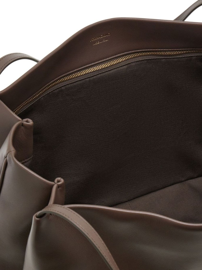 Ferragamo Slouchy Brown Leather Handbag