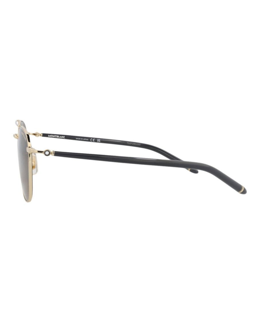 Montblanc Aviator-Frame Metal Sunglasses
