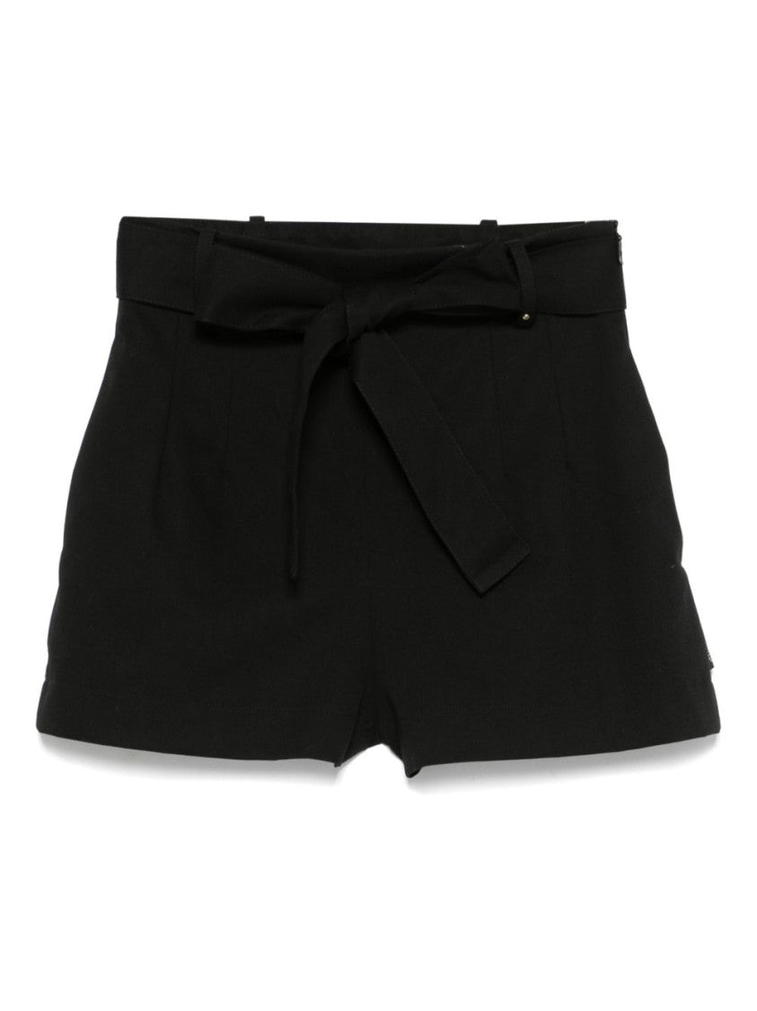 Moncler Fully Pleated Tailored Shorts With Concealed Zip And Tied Waist