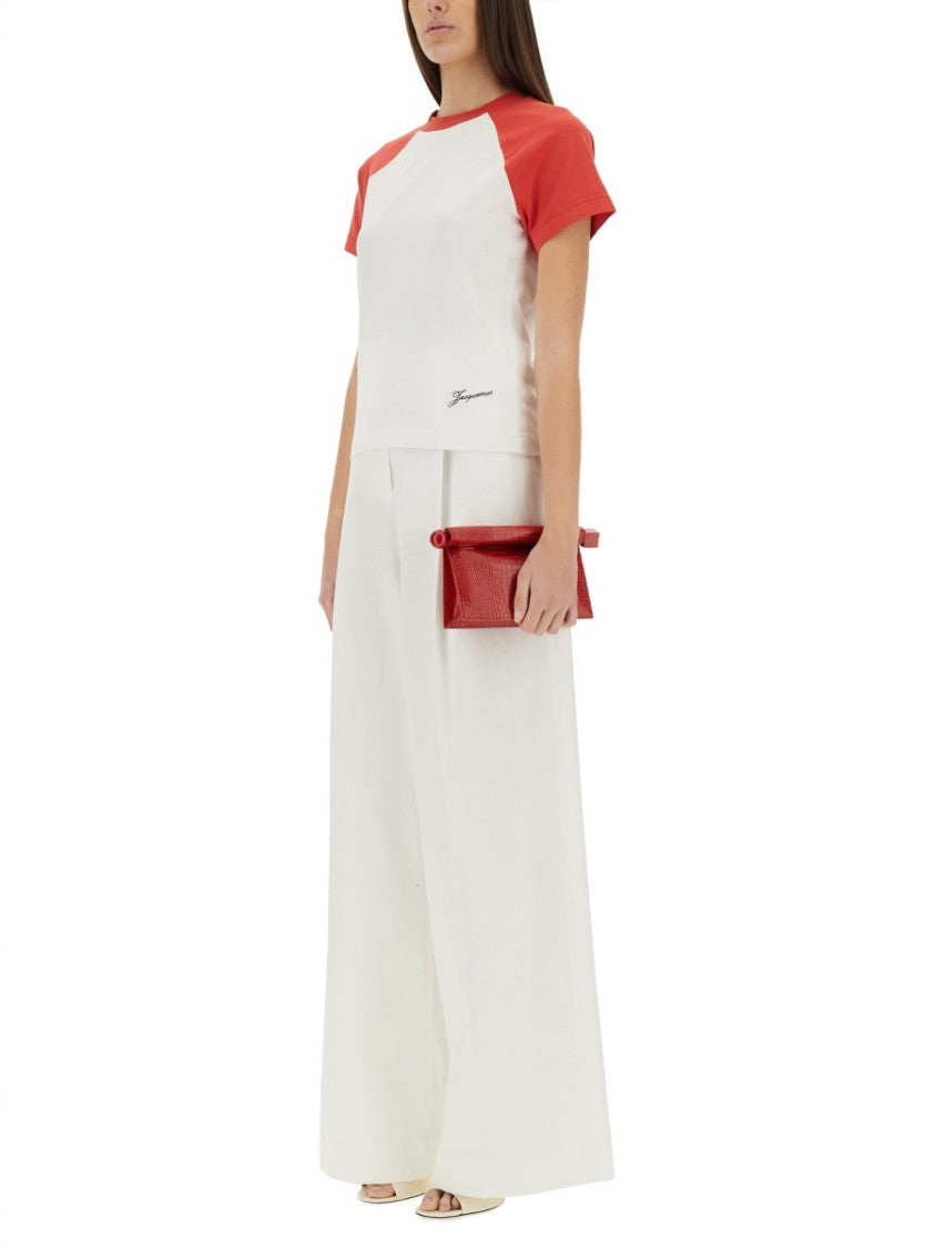 Jacquemus Mini T-Shirt With Contrasting Raglan Sleeves