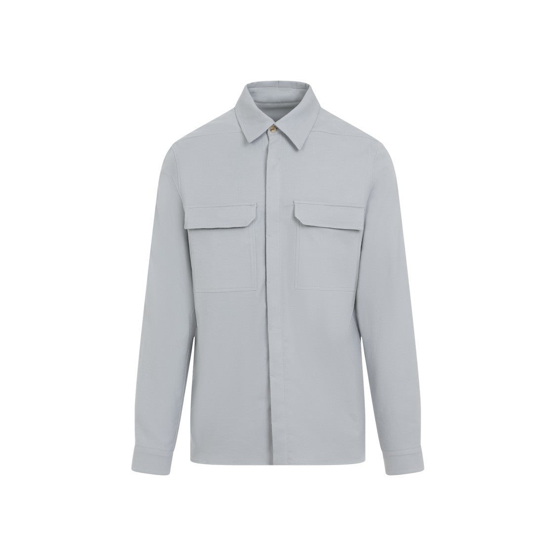 Rick Owens Work Light Blue Cotton Shirt