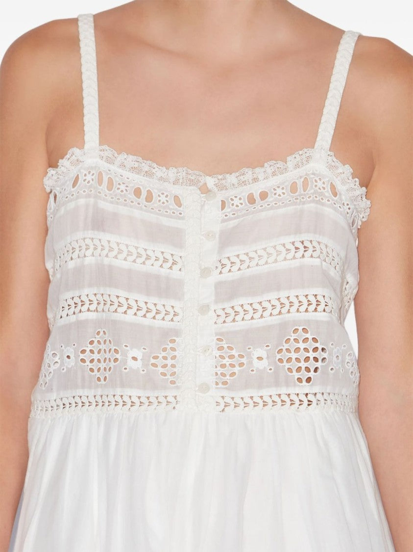 Isabel Marant Étoile White Romper With Lace Detailing
