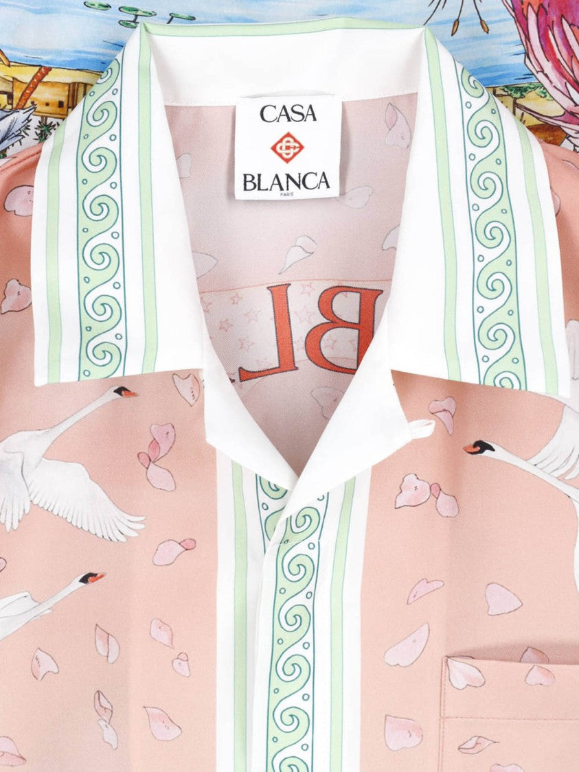 Casablanca Multicolor Silk Ethereal Cuban Casual Shirt
