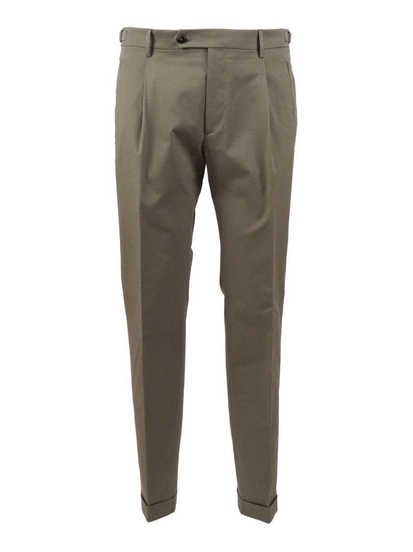 Berwich Green Tailored Retro Long Straight-Leg Pants