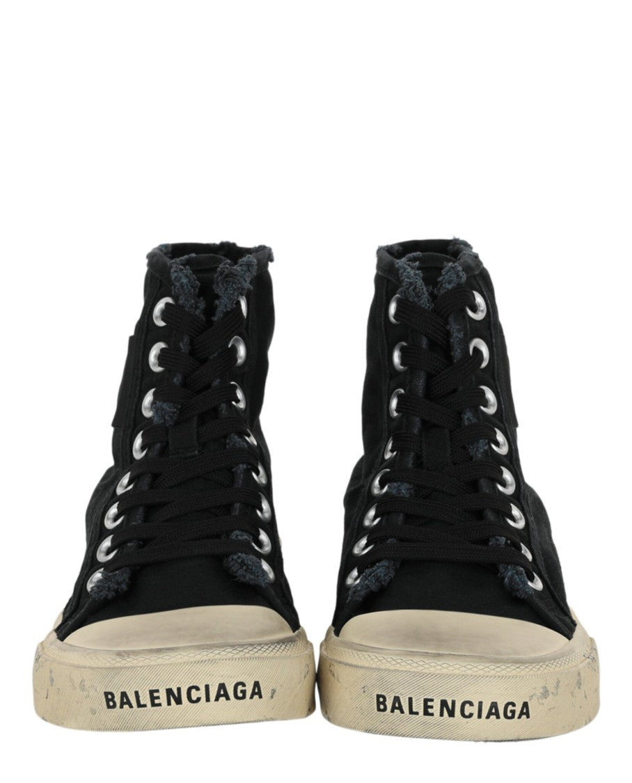 Balenciaga High-Top Sneakers With Distressed Sole And Graffiti Logo