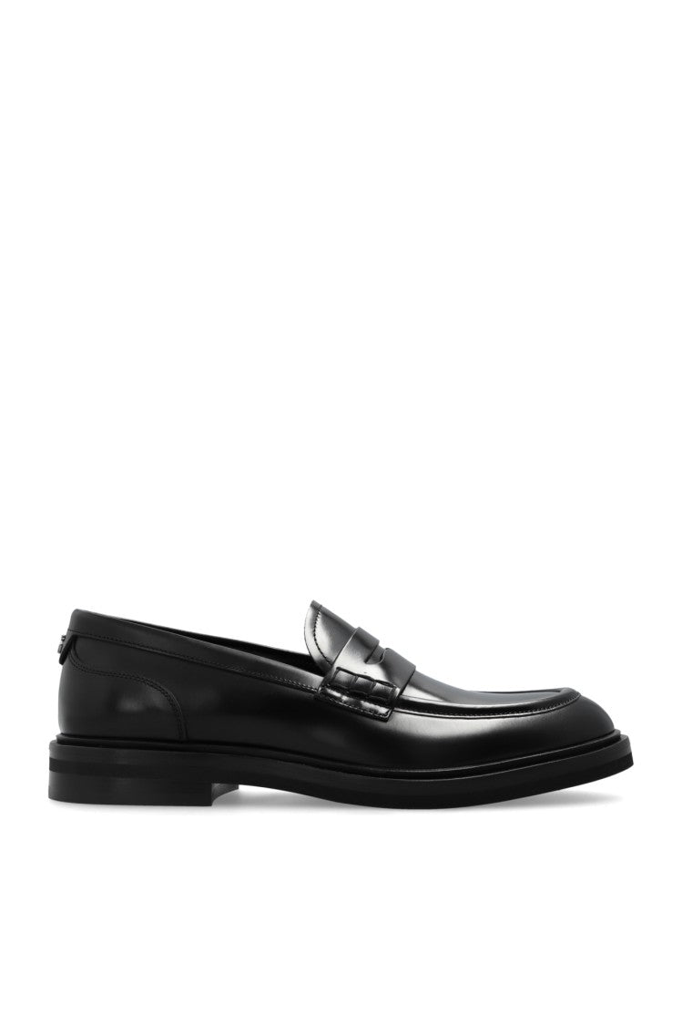 Dolce & Gabbana Black Loafers With Rounded Toe