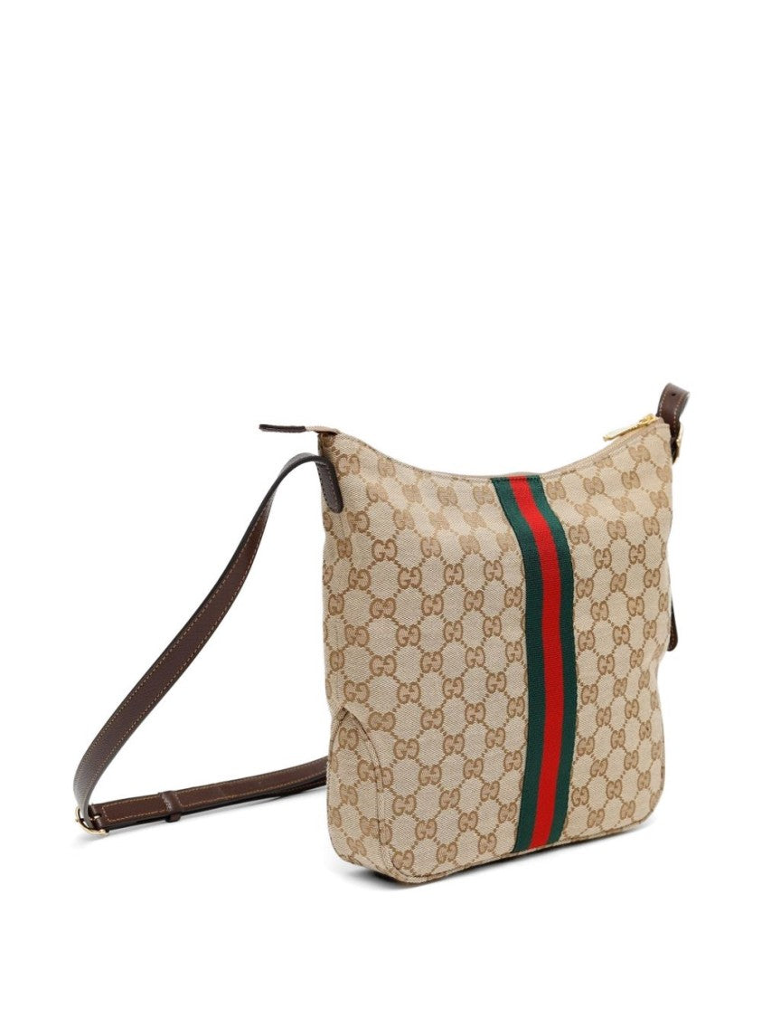 Gucci Monogram Canvas Bold Stripe Shoulder Bag