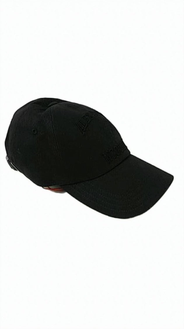Alexander Mcqueen Structured Black Cap With Curved Brim