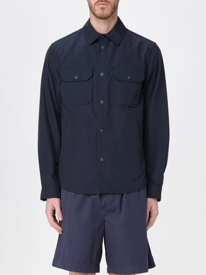 Woolrich Dark Navy Cotton Linen Shirt