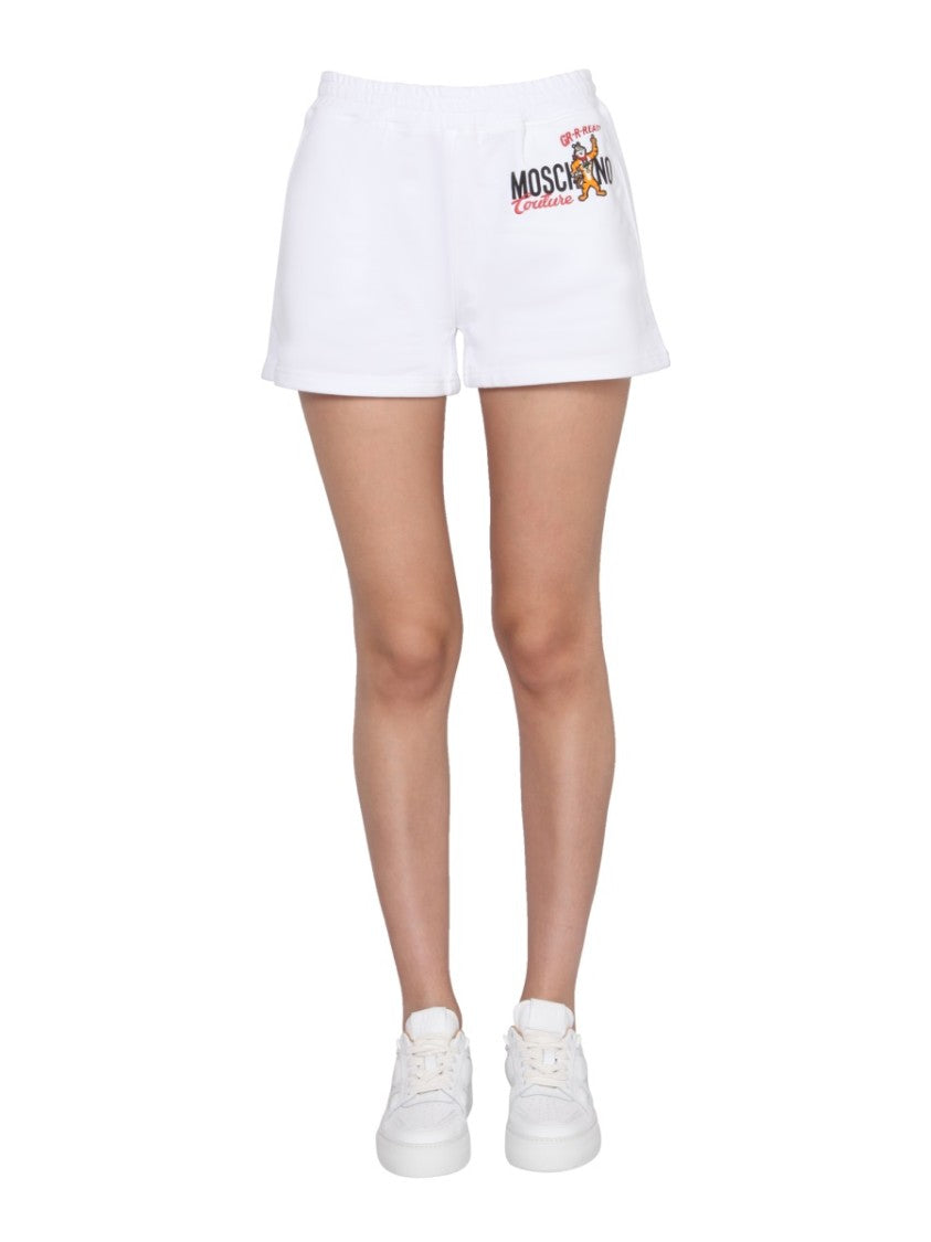 Moschino Relaxed Fit Cotton Shorts