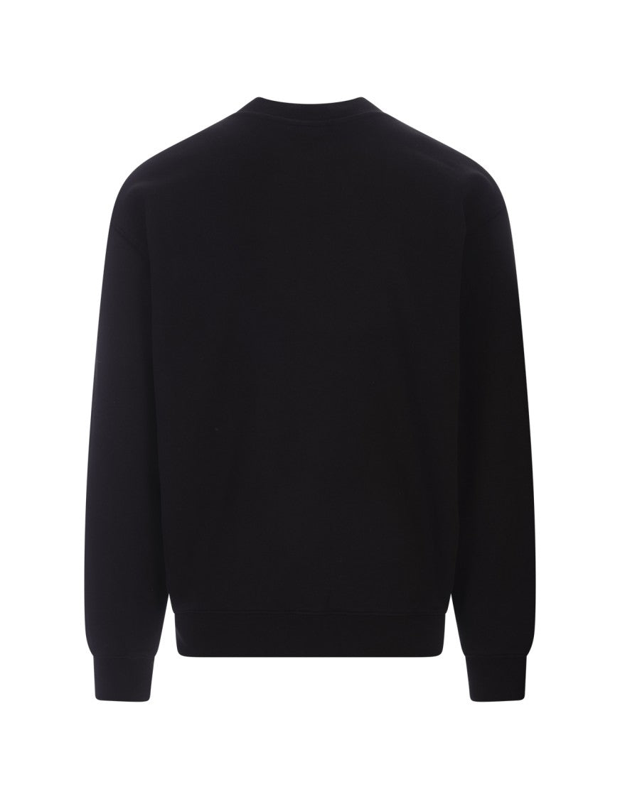 Jacquemus Black Long-Sleeved Sweatshirt With Grosgrain Logo Detail