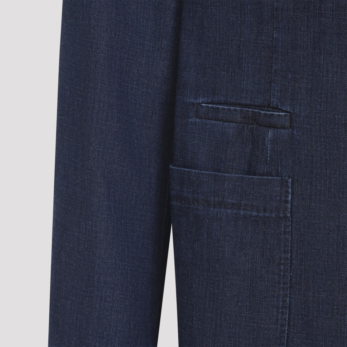 Brunello Cucinelli Denim Dark Blue Cotton Jacket