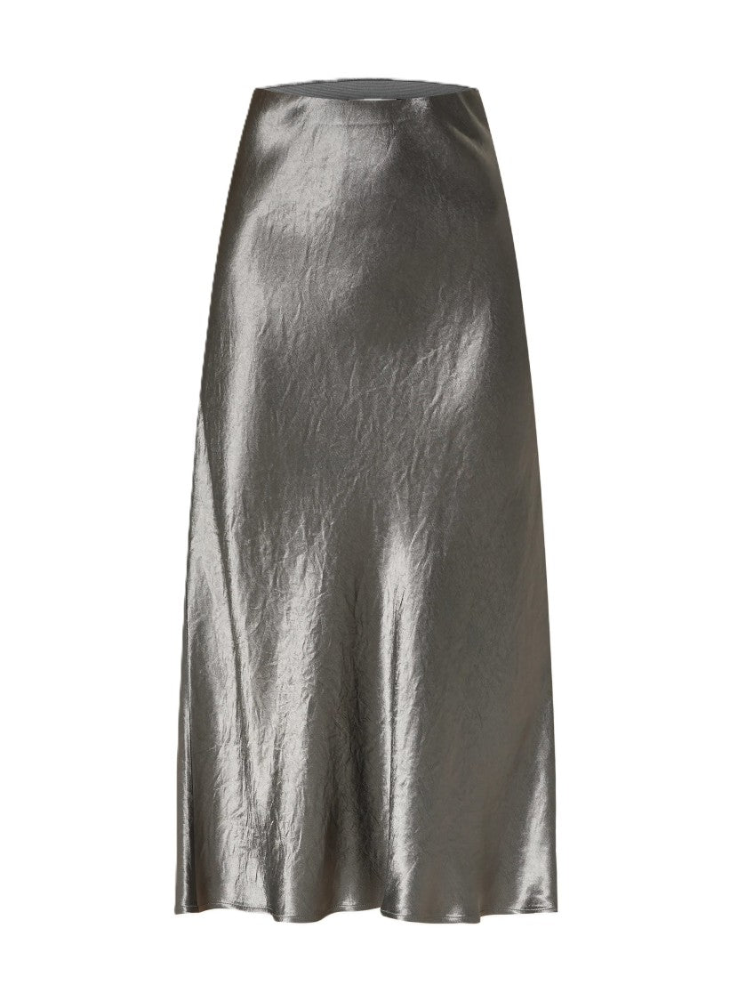 Max Mara Midi Skirt With Shiny Finish And A-Line Silhouette