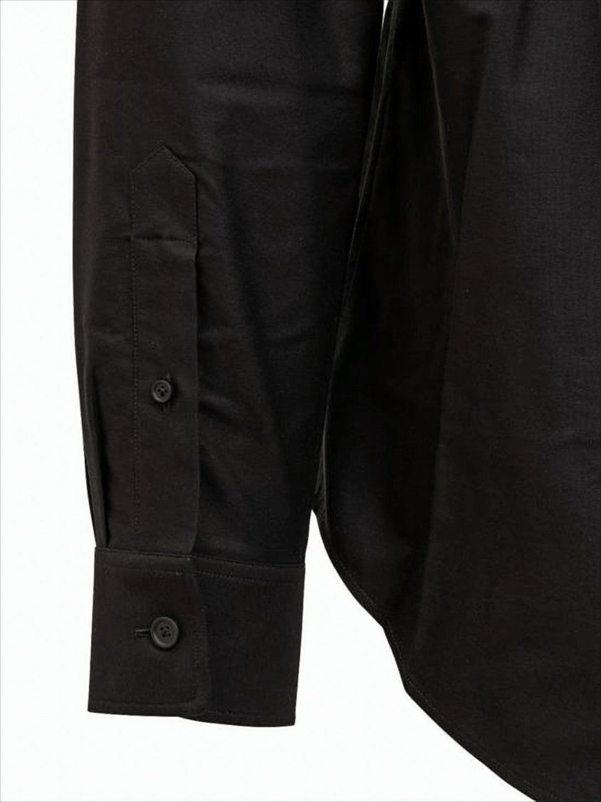 Givenchy Long-Sleeve Black Button-Down Shirt With Subtle Logo