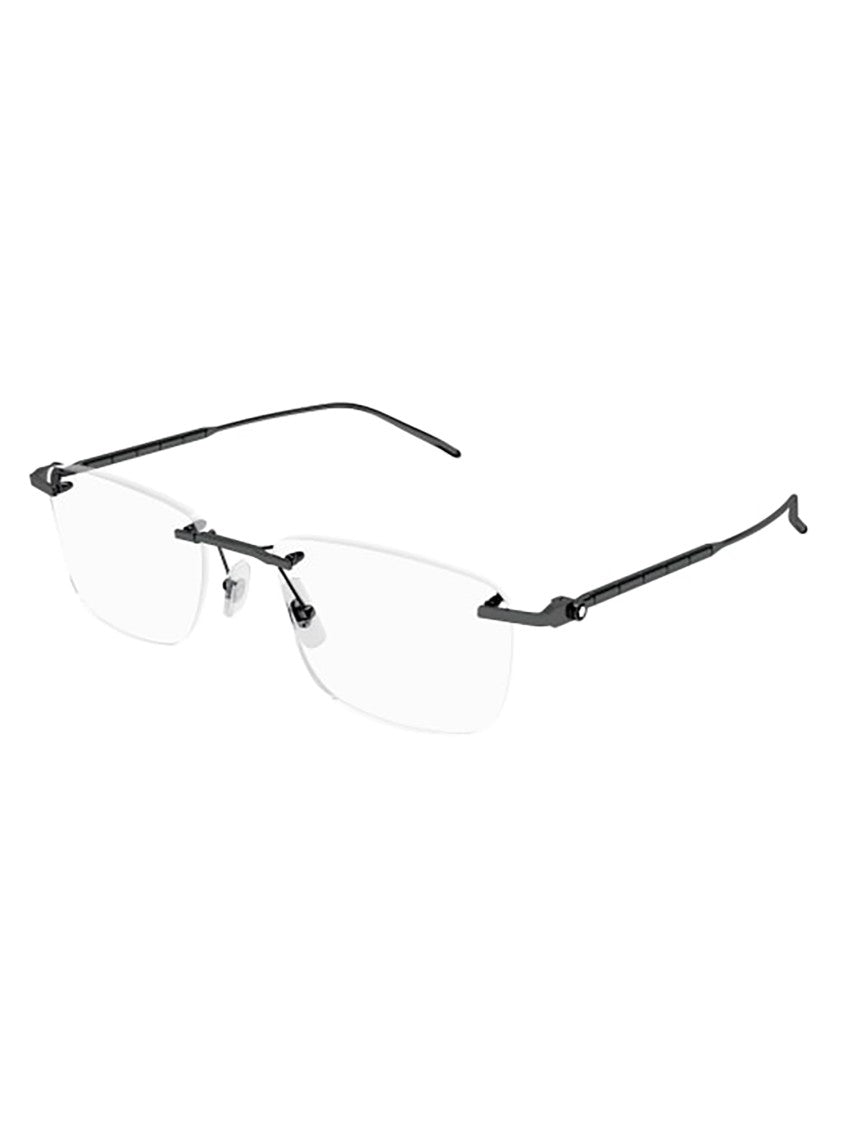 Montblanc Black Mb0215o Rimless Metal Frames