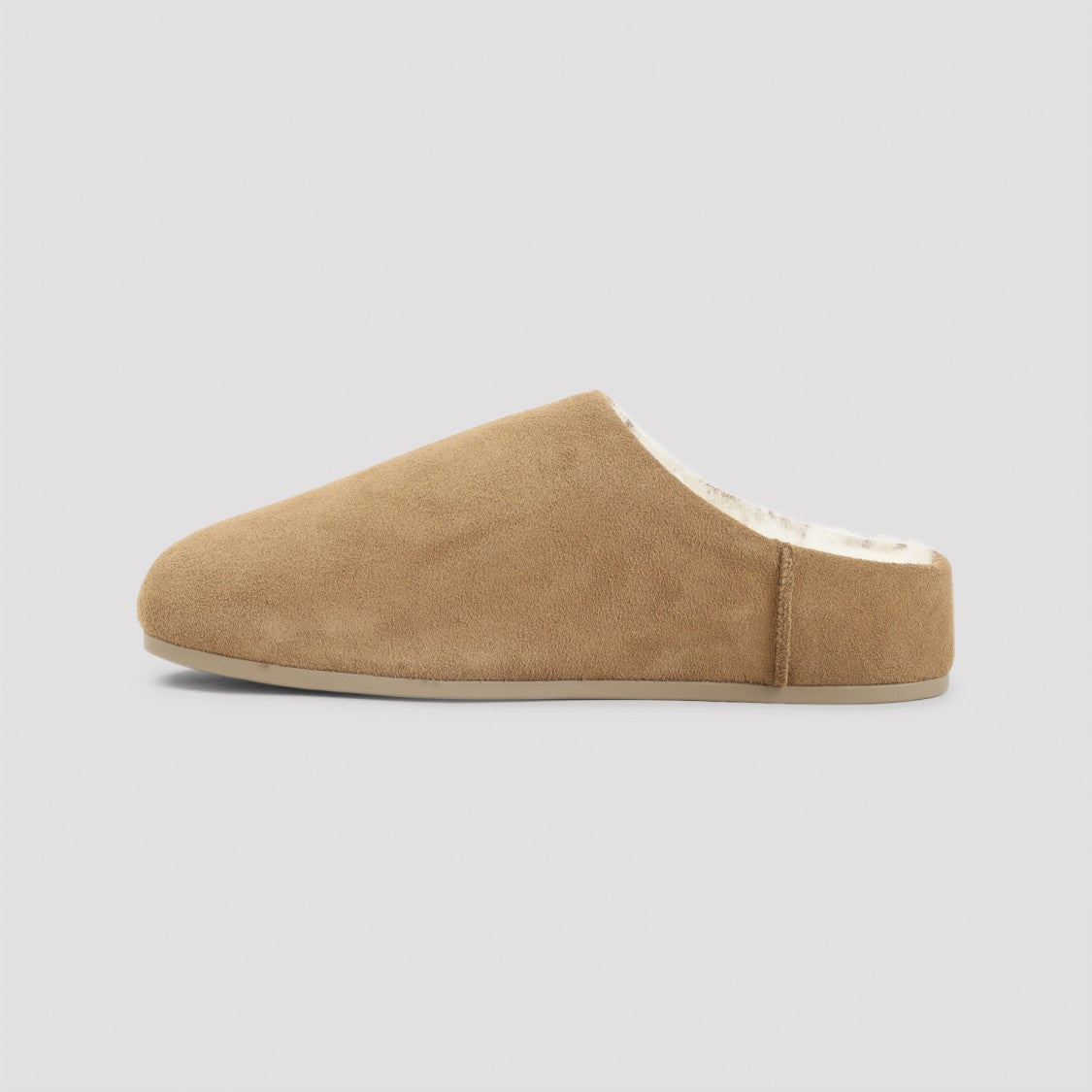 Ugg Plush Suede Slippers With Mutton Lining