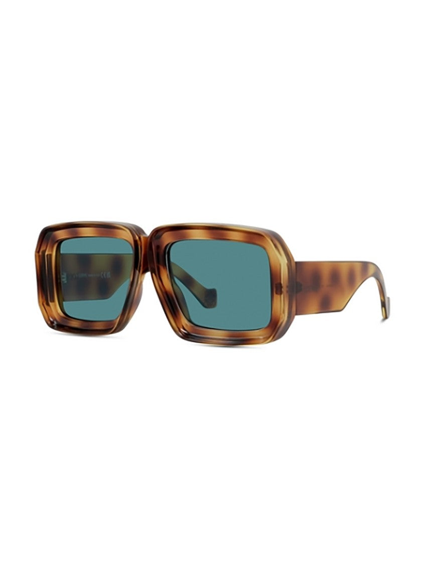 Loewe Tortoiseshell Lw40064u Rectangular Chunky Sunglasses