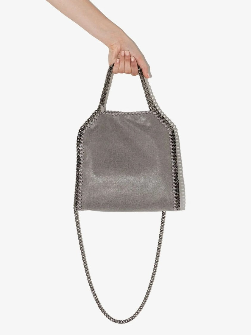 Stella Mccartney Compact Eco-Friendly Mini Tote Bag With Chain Trim