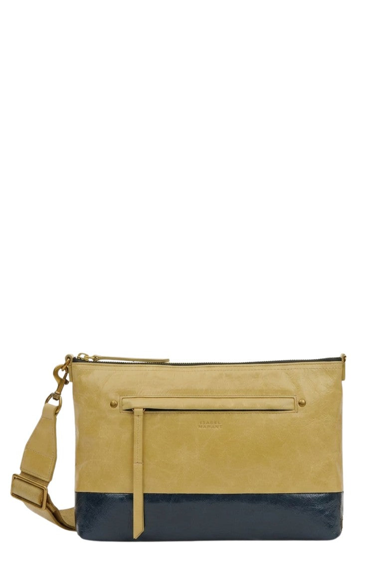 Isabel Marant Yellow Nessah Gd Removable-Strap Leather Shoulder Bag