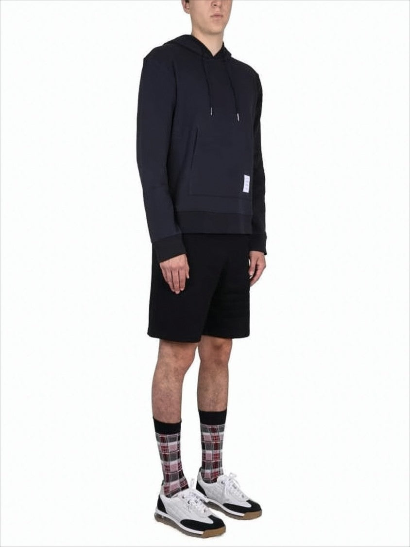 Thom Browne Minimalist Navy Shorts With Adjustable Drawstring Waistband